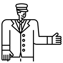 doorman line icon