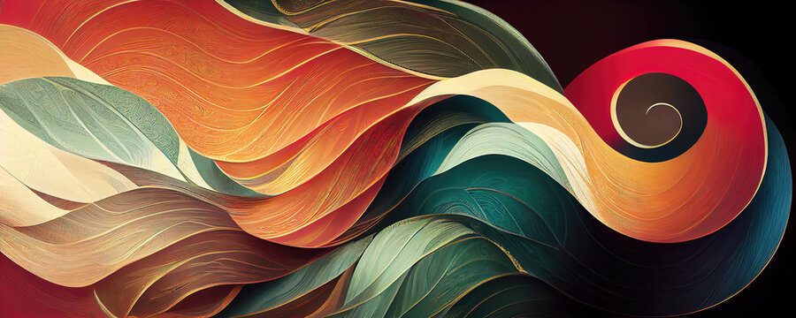 organic decorative lines as abstract background