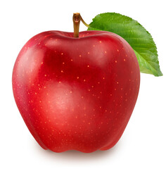 Red Apple isolated on white background, Fresh Red apple on white background With work path.