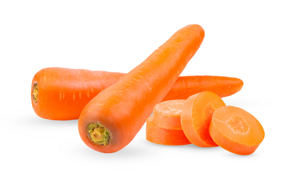Fresh carrot on transparent png