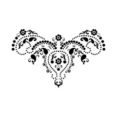 Neck line embroidery design with flowers.Vector design for collar t-shirts and blouses.Vector embroidery ethnic flowers neck pattern. embroidery print texture flower arrangement leaves.