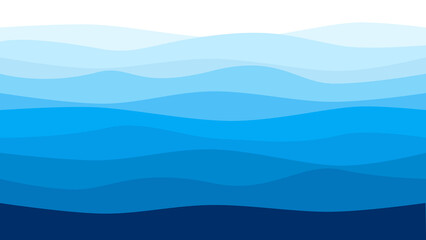 Fototapeta na wymiar Blue water wave lines pattern background banner vector illustration