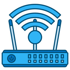 wifi blue line icon