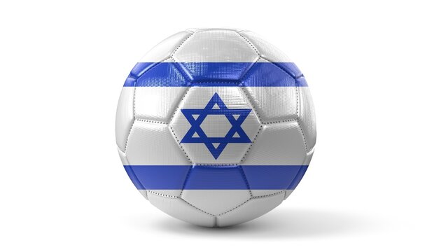 Israel - national flag on soccer ball - 3D illustration