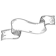 Scribbles Outline Strokes Flag Ribbons