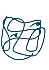 Abstract Face Art Monoline