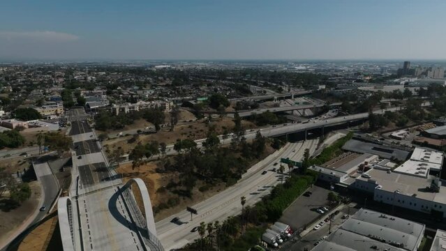 Aerial View Of East Los Angeles Interchange Near The 6th Street Bridge