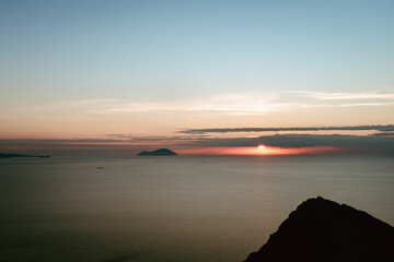 Fototapeta na wymiar Sunset over Sifnos island in Greece