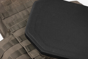 Ballistic plate for body armor. Bulletproof plate. 
