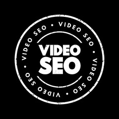 Video Seo text stamp, concept background