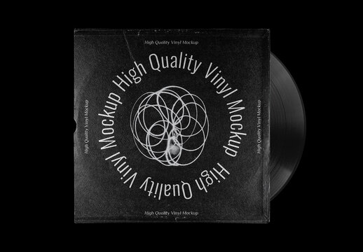 Vinyl Record Album EP Cover Texture Mockup Template