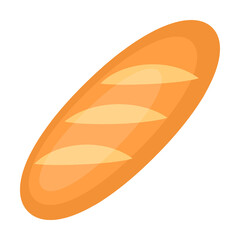 white sliced loaf bread, bread and other food cooking with flour, baking cartoon vector illustration