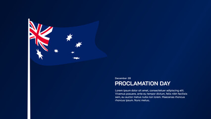 Obraz na płótnie Canvas Proclamation day background design. Australia proclamation day background. Australian flag background design.