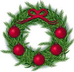 Merry Christmas and Happy New Year. Vector illustrations of Santa Claus, winter forest, city street, frame and Christmas tree decoration for postcard, card or invitation