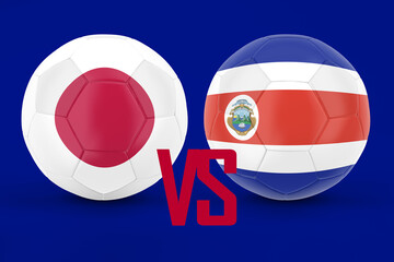 Naklejka premium Japan VS Costa Rica