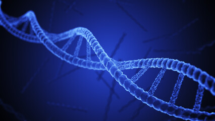 Abstract rotating DNA medical background