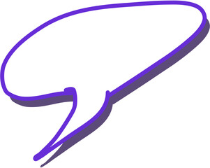 Purple Colored Speech Callout Bubble
