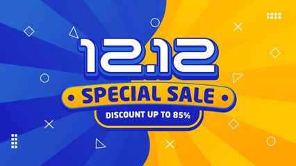 1212 Special Sale horizontal banner with abstract background vector illustration
