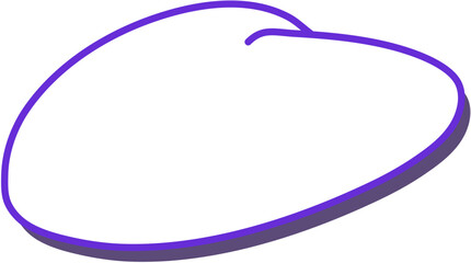 Purple Colored Speech Callout Bubble