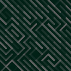 Dark Black Striped Round Square Pattern Diagonal Maze Line Background
