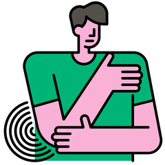 elbow pain icon
