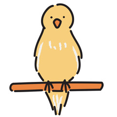 Canary bird vector illustration