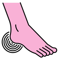 heel pain icon