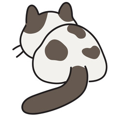 Cat back  vector illustration