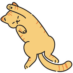 Cat sleeping vector illustration