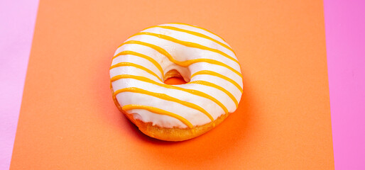 glazed colorful donut