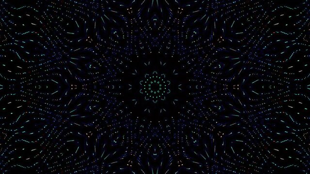 Abstract Kaleidoscope pattern with full colors. Magic mandala. 4k	