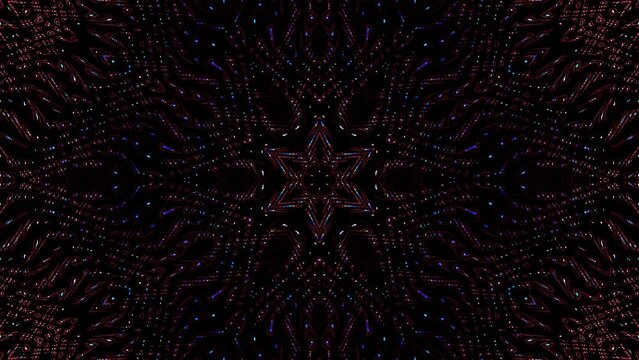 Abstract Kaleidoscope pattern with full colors. Magic mandala. 4k	