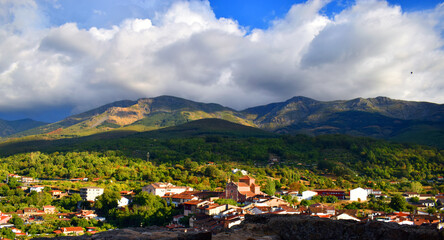 Panoramic view of Hervas. Ambroz Valley. Caceres. Spain