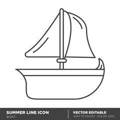 Sailboat Icon Vector Illustration - EPS 10