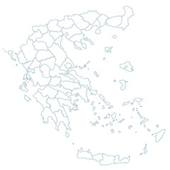 High detailed map of Greece