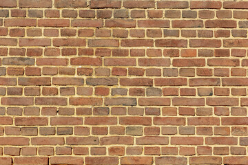 Red brown brick background, Abstract geometric pattern texture, Orange brick block texture, Outdoor building wall, Can be used as background for display or montage products.