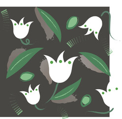 Snowdrop with leaves pattern for textile ,print, paper, wallpaper, wrapping paper,