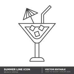 Beach drink icon vector illustration- Eps 10