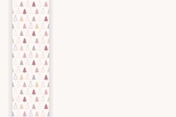 Christmas background with festive trees and copyspace. Vector