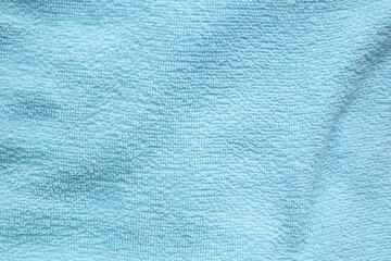 Blue cotton fabric towel texture abstract background