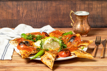 Wrapped Doner Kebab. Special kebab prepared with tomato and butter. local name beyti doner