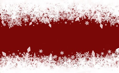 雪結晶が降り積もるクリスマスの夜の透明背景イラスト