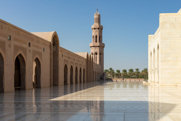 Sultan Qaboos Grand Mosque, Muscat, Oman. Arabian Peninsula. 