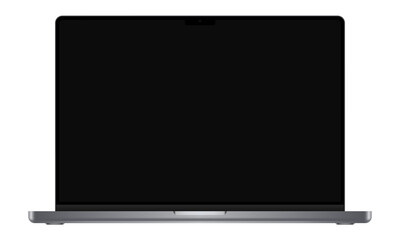 Silver laptop vector graphic. Ideal to show your website or user interface. 