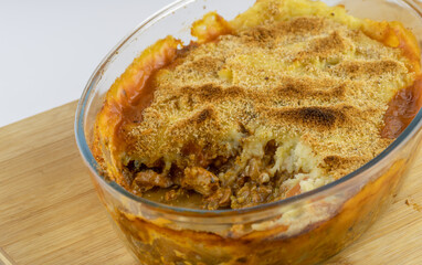 Fish Pie with potato crust topping