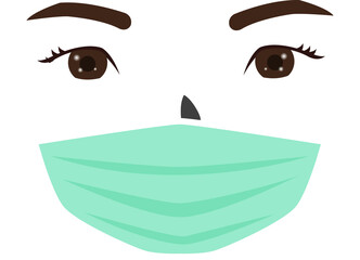 People wearing medical mask. Protection virus