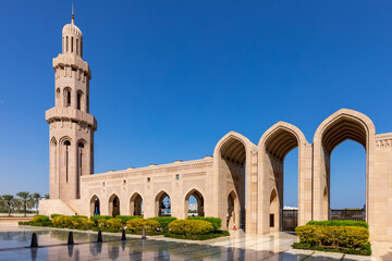 Sultan Qaboos Grand Mosque, Muscat, Oman. Arabian Peninsula. 