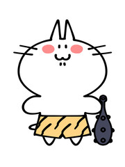 節分の日の鬼にゃんこイラスト素材