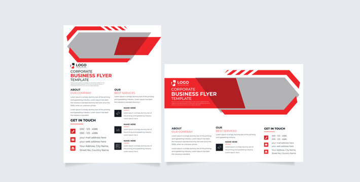 modern corporate flyer template design with one image placement, green gradient color used in the template. well organized, fully editable