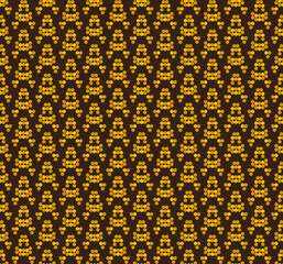 Seamless vector geometric pattern of gold hexagons